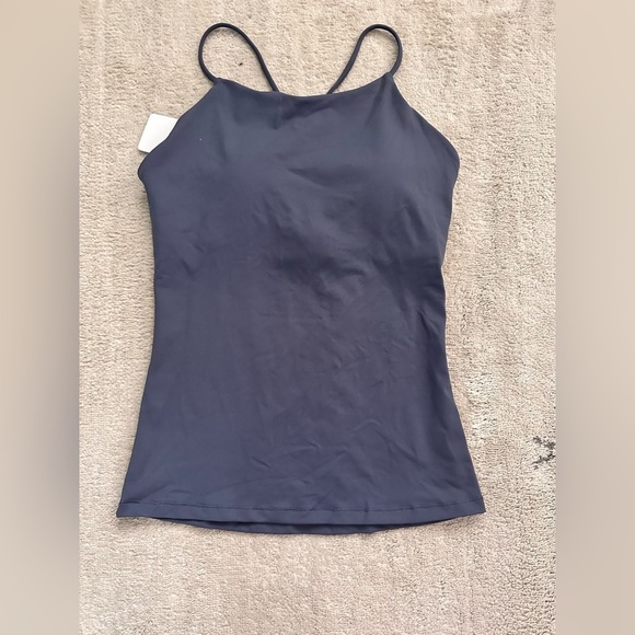 Lemedy Navy Blue Work out tank with built in bra size 8 - Picture 1 of 6